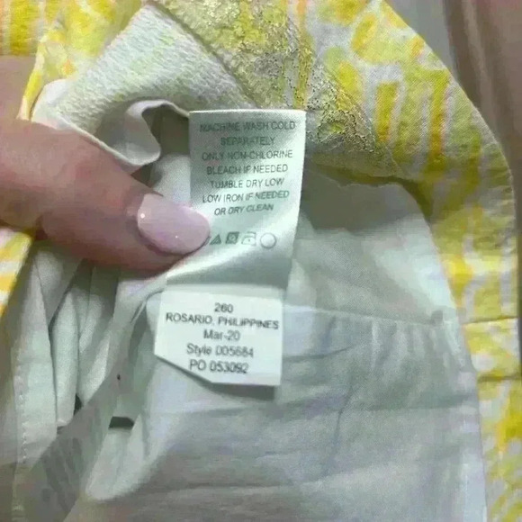 Lilly Pulitzer EUC Size 14 Pearl Stretch Shift Dress in Lilly’s Lemon Item# 7L - Picture 8 of 10